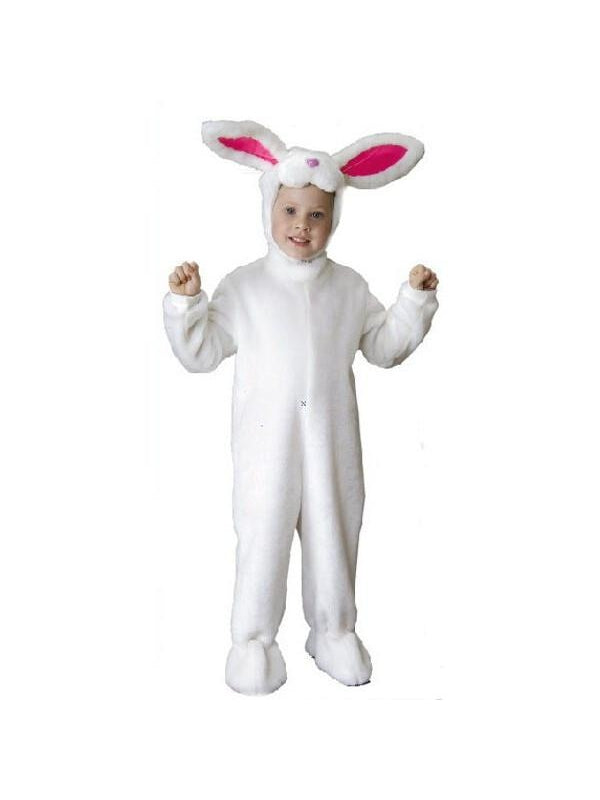 Child Deluxe White Bunny Rabbit Costume-COSTUMEISH