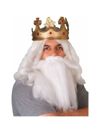 King Neptune Costume Beard and Mustache Set-COSTUMEISH