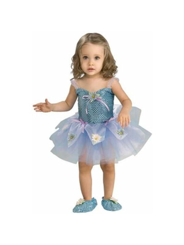 Toddler Blue Daisy Ballerina Girl Costume-COSTUMEISH