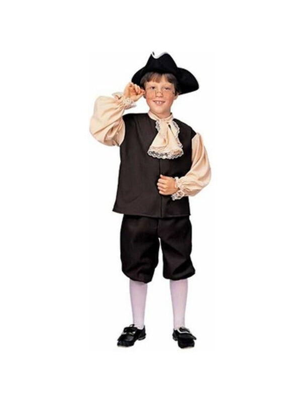 Childs Deluxe Colonial Boy Costume-COSTUMEISH