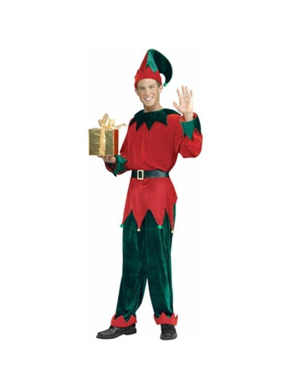 Adult Deluxe Santas Helper Costume-COSTUMEISH