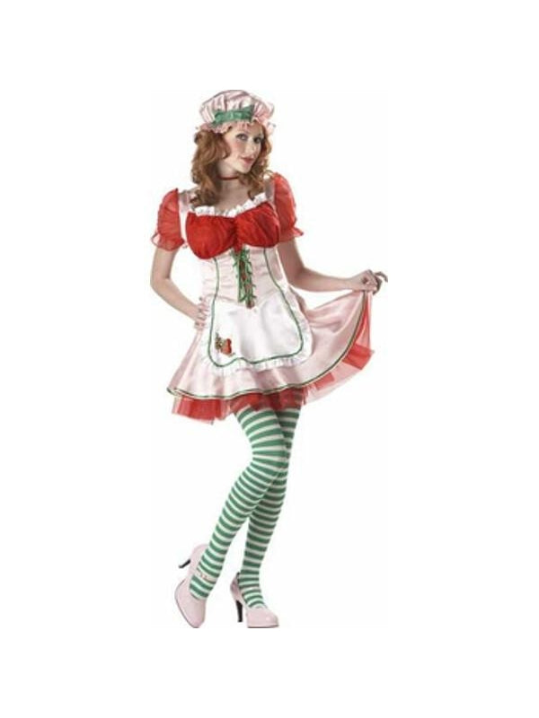 Adult Strawberry Patch Girl Costume-COSTUMEISH