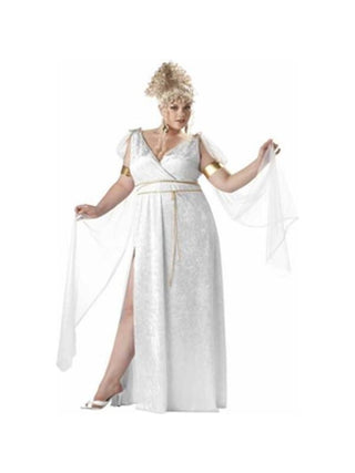 Adult Plus Size Athenian Goddess Costume-COSTUMEISH
