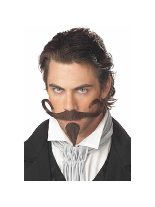 Adult Western Gambler Moustache And Goatee-COSTUMEISH