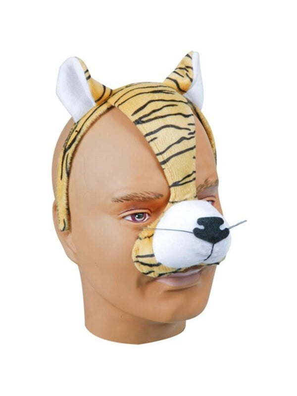 Adult Tiger Headband with Ears and Nose-COSTUMEISH