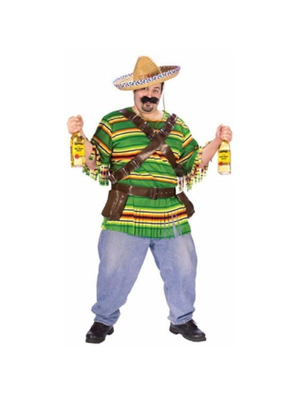 Adult Plus Size Mexican Tequila Shot Costume-COSTUMEISH