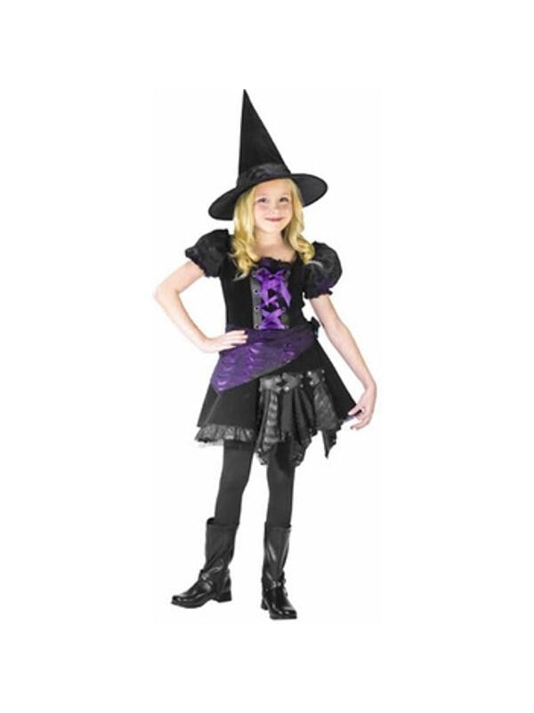 Childs Purple Punk Witch Costume-COSTUMEISH