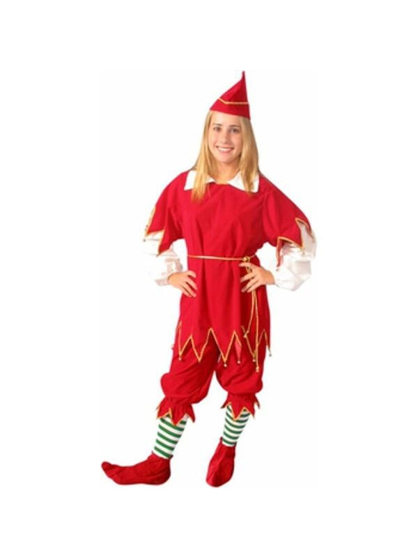 Adult Santas Red Little Helper Costume-COSTUMEISH