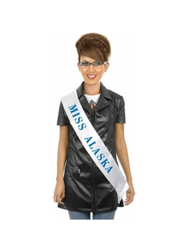 Adult Sash and Glasses Sarah Palin Costume Kit-COSTUMEISH