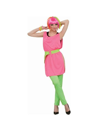 Adult 80's Style Neon Pink Tunic-COSTUMEISH