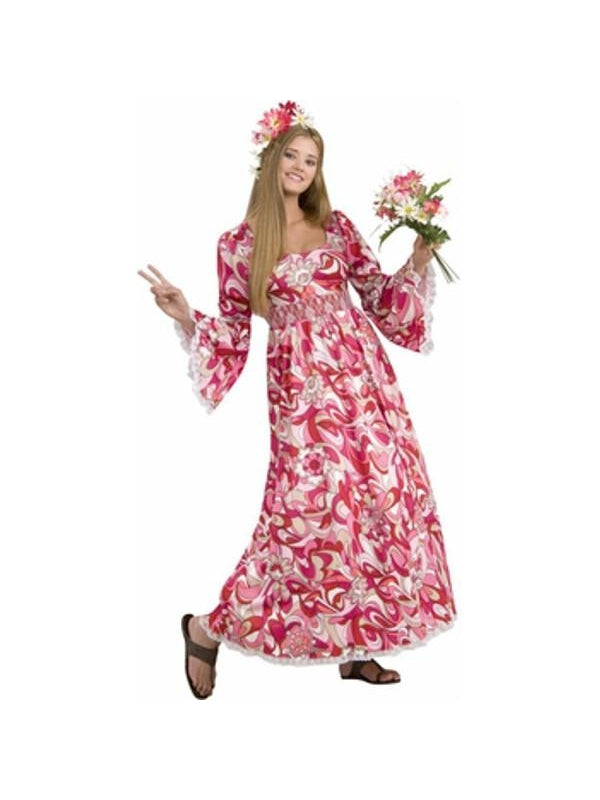 Adult Hippie Flower Child Costume-COSTUMEISH