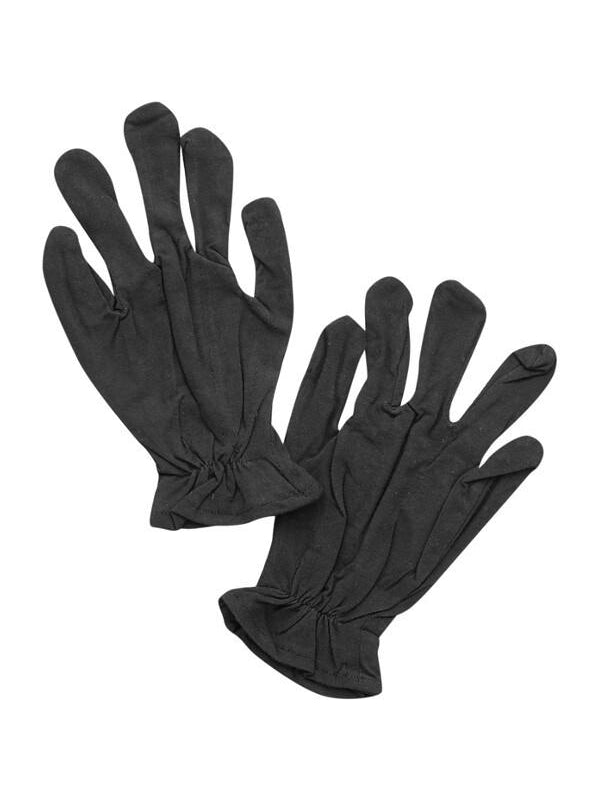 Adult Black Cotton Costume Gloves-COSTUMEISH