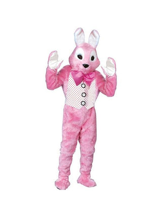 Adult Deluxe Pink Bunny Mascot Costume-COSTUMEISH