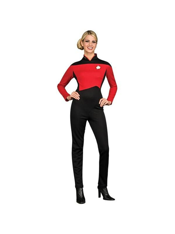 Adult Star Trek Deluxe Red Jumpsuit Costume-COSTUMEISH