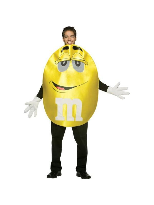 Adult Deluxe M&M Yellow Character Costume-COSTUMEISH