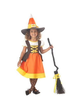 Toddler Candy Corn Witch Costume-COSTUMEISH