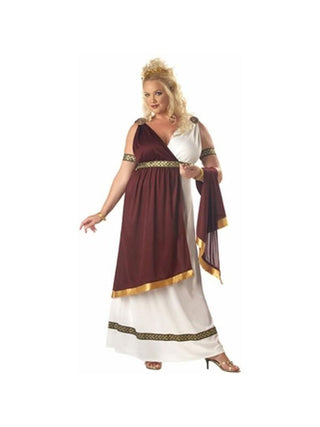 Adult Plus Size Roman Empress Costume-COSTUMEISH
