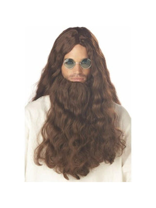 Men's Love Guru Costume Wig And Beard-COSTUMEISH