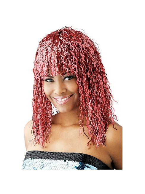Red Tinsel Wig-COSTUMEISH
