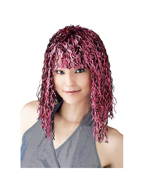 Pink Tinsel Wig-COSTUMEISH