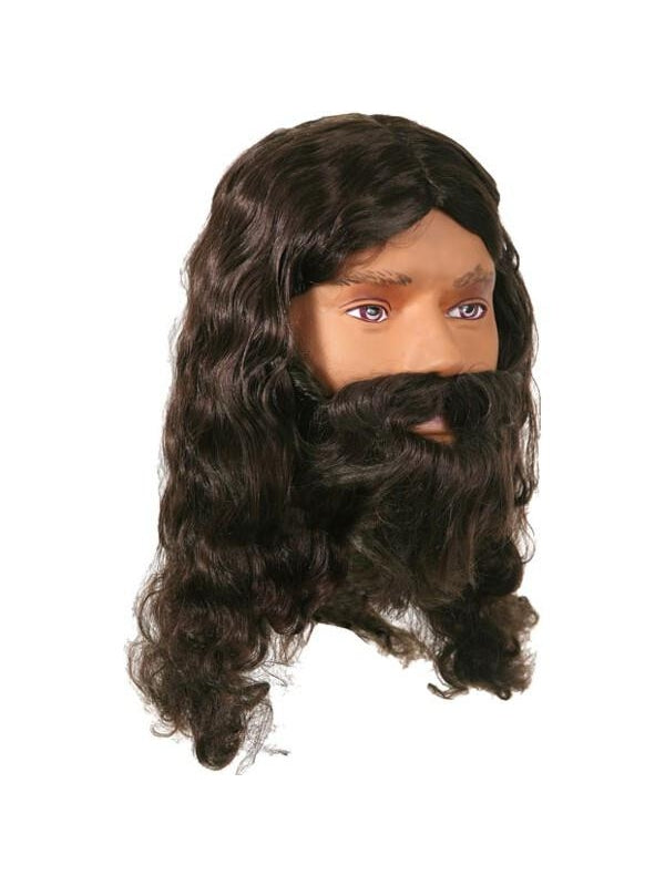 Adult Jesus Costume Wig and Beard Set-COSTUMEISH
