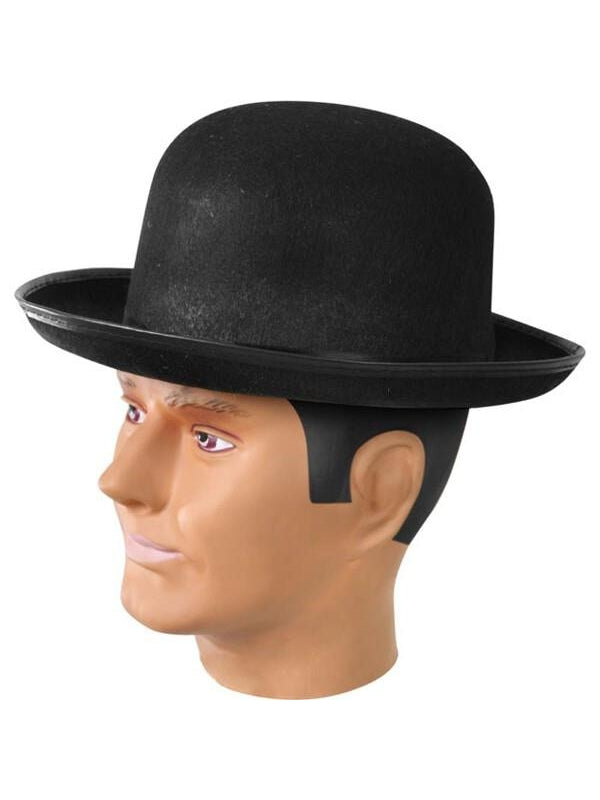 Adult Felt Black Derby Hat-COSTUMEISH