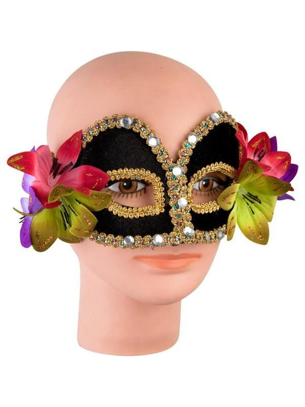 Venetian Mask With Flowers-COSTUMEISH