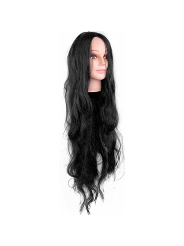 Extra Long Black Costume Wig-COSTUMEISH