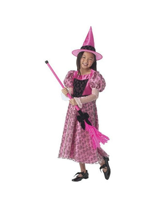 Toddler Pink Barbie Witch Costume-COSTUMEISH