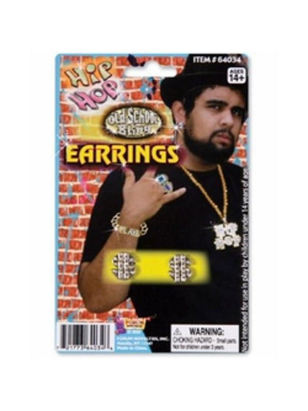Clip On Dollar Sign Earrings Accessory-COSTUMEISH