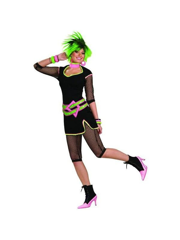 Adult Green New Wave 80's Costume-COSTUMEISH