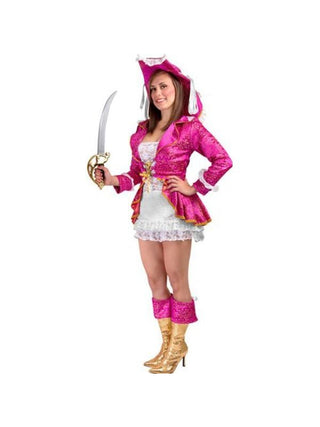 Adult Sexy Pink Pirate Costume-COSTUMEISH
