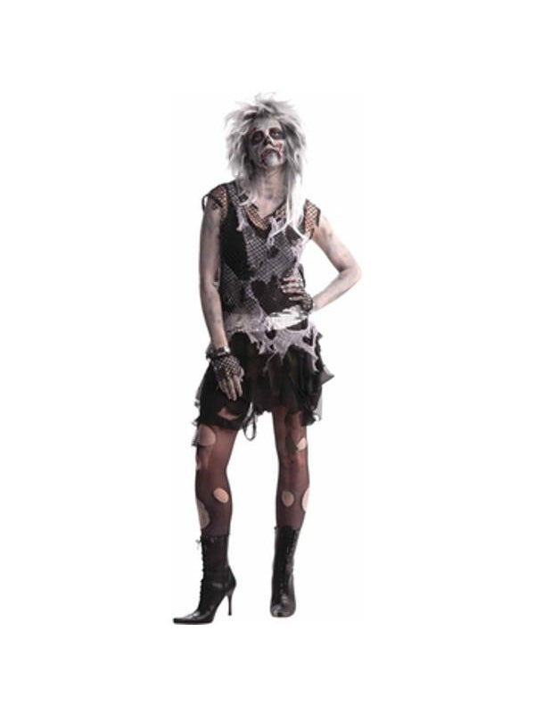 Adult Womens Zombie Punk Costume-COSTUMEISH