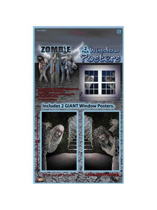 Zombie Halloween Window Poster-COSTUMEISH