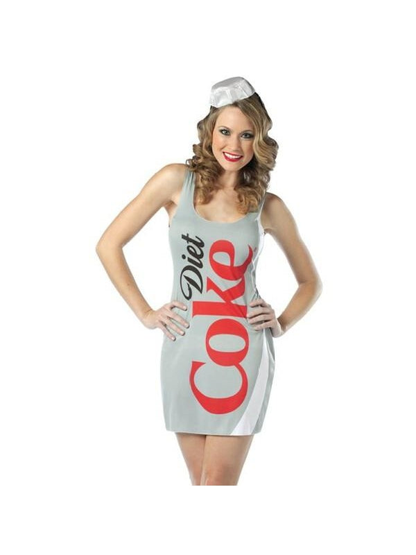 Adult Diet Coke Tank Dress Costume-COSTUMEISH