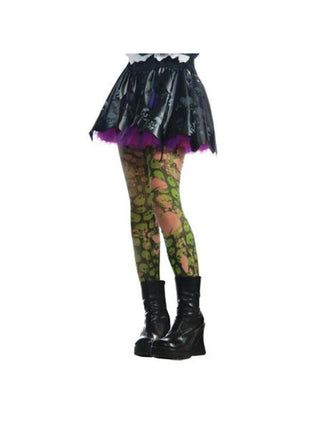 Tattered Green Zombie Tights-COSTUMEISH
