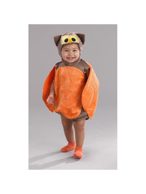 Infant Orange Owl Romper Costume-COSTUMEISH