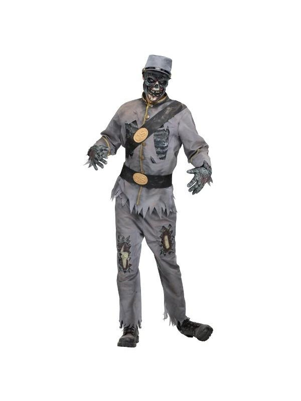 Adult Rebel Grey Zombie Costume-COSTUMEISH