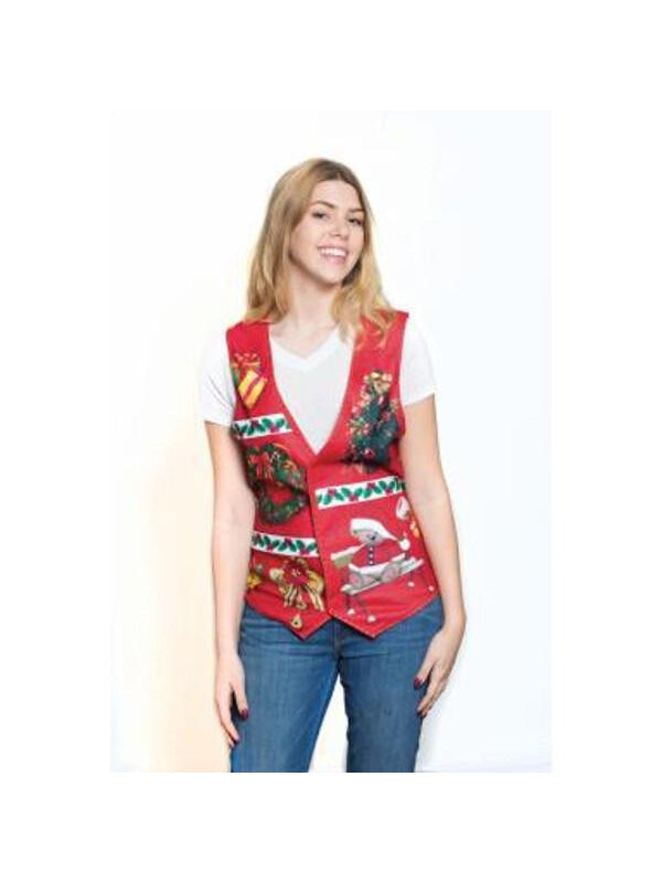 Gal's Ugly Christmas Vest-COSTUMEISH