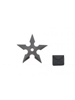 4.75" Black Rubber Training 5 Points Throwing Star Costume Accessory-COSTUMEISH