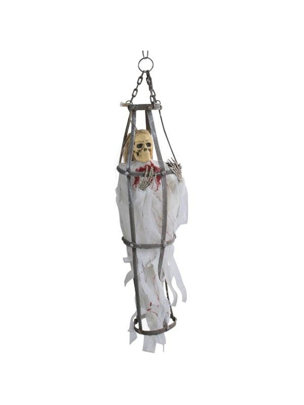 Caged White Ghoul Halloween Prop-COSTUMEISH
