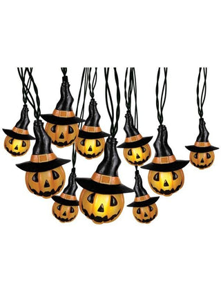 Orange Halloween Jack-O-Lanterns Light Strings LED-COSTUMEISH