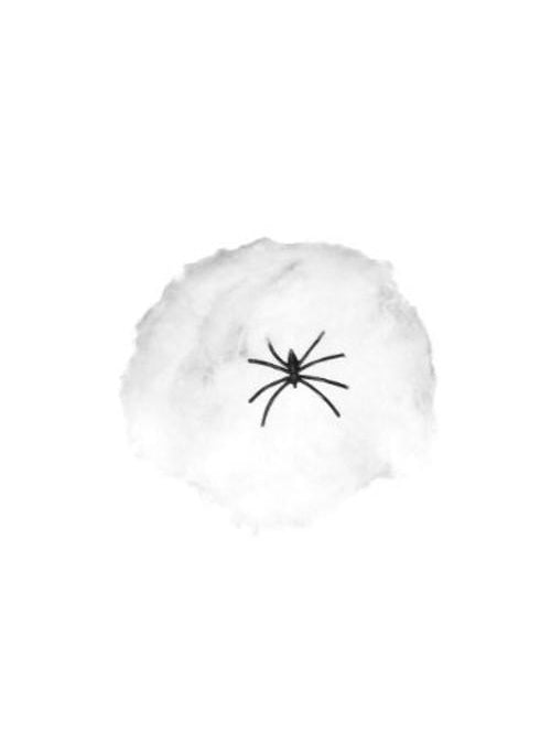 Small Spider Web Fiber with Plastic Spider Prop-COSTUMEISH